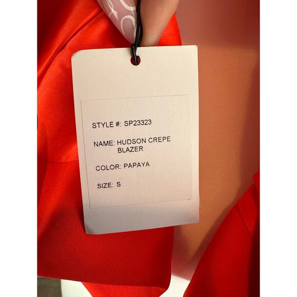 NWT Generation Love Hudson Crepe Blazer - Papaya - Small - Picture 2 of 9